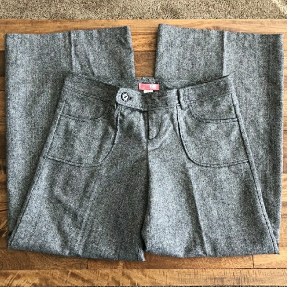New wool wide leg trousers